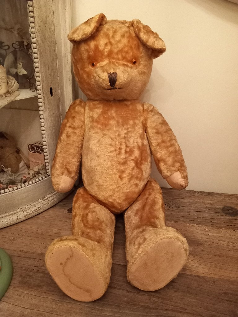 Lieve antieke beer 56 cm., Verzamelen, Ophalen of Verzenden, Gebruikt, Stoffen beer, Overige merken