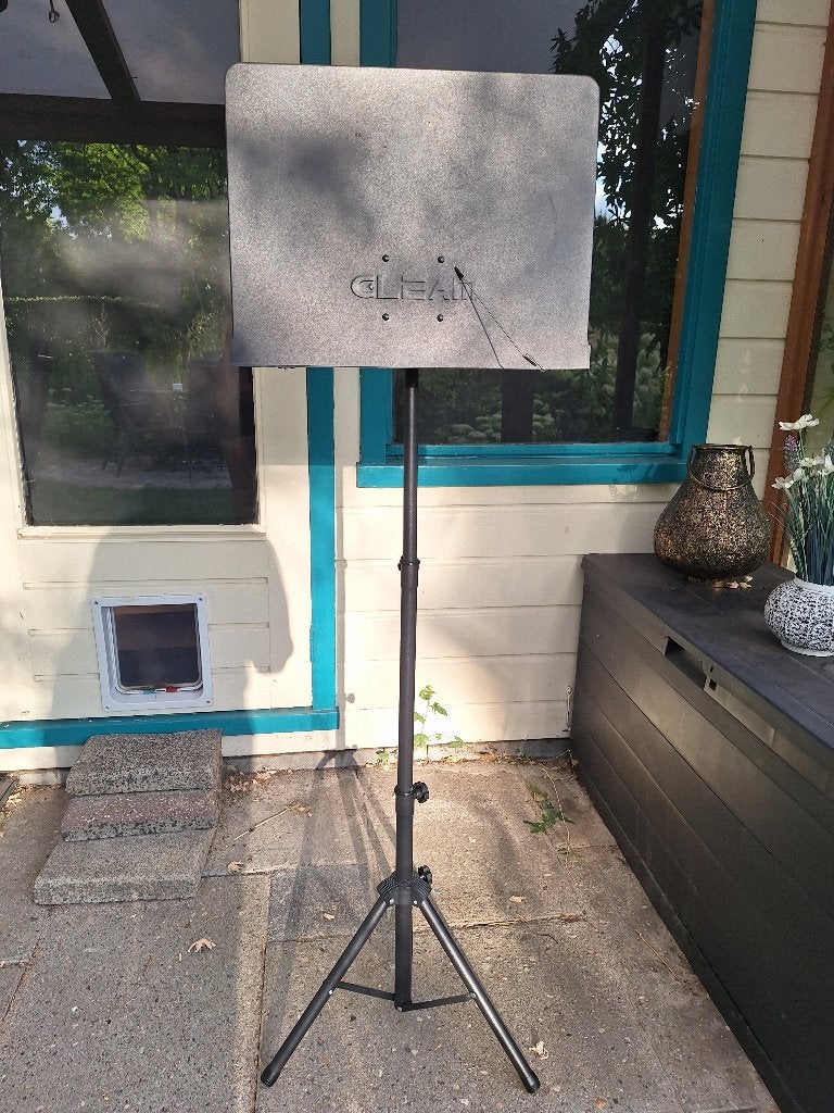 GLEAM metalen bladmuziek standaard met draagtas, Ophalen, Muziekstandaard