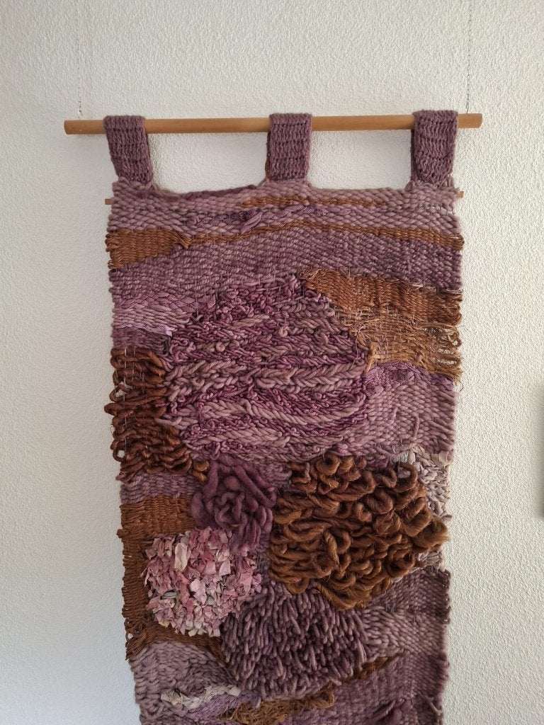 wandkleed paars, Huis en Inrichting, Ophalen, 40 cm, Vintage, Wandkleed