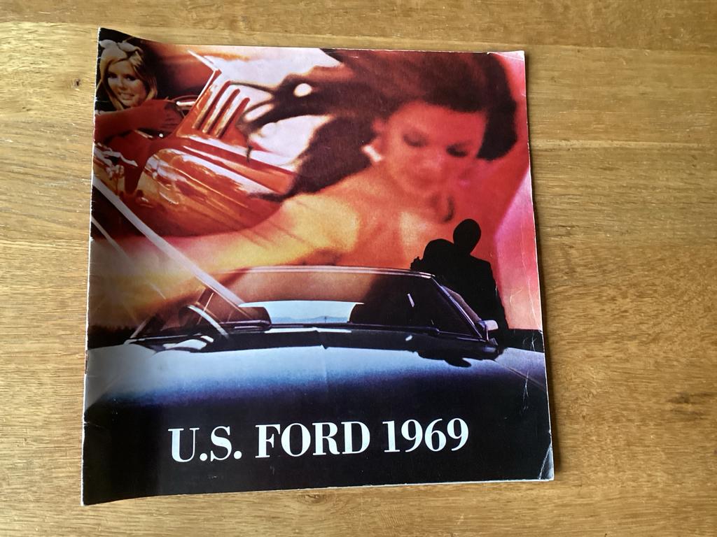 Ford U.S.A. 1969 brochure o.a. Mustang, Ophalen of Verzenden, Gelezen, Ford