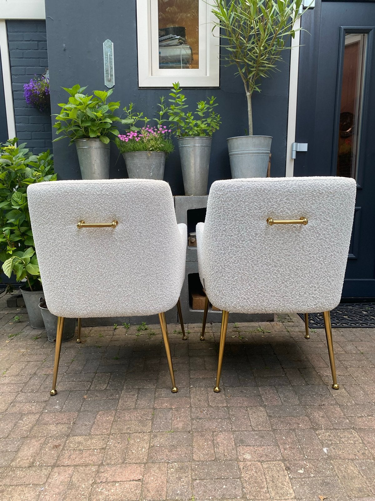 Set van 2 Richmond stoelen fauteuils wit creme, Huis en Inrichting, Stoelen, Ophalen, Twee, Wit, Zo goed als nieuw