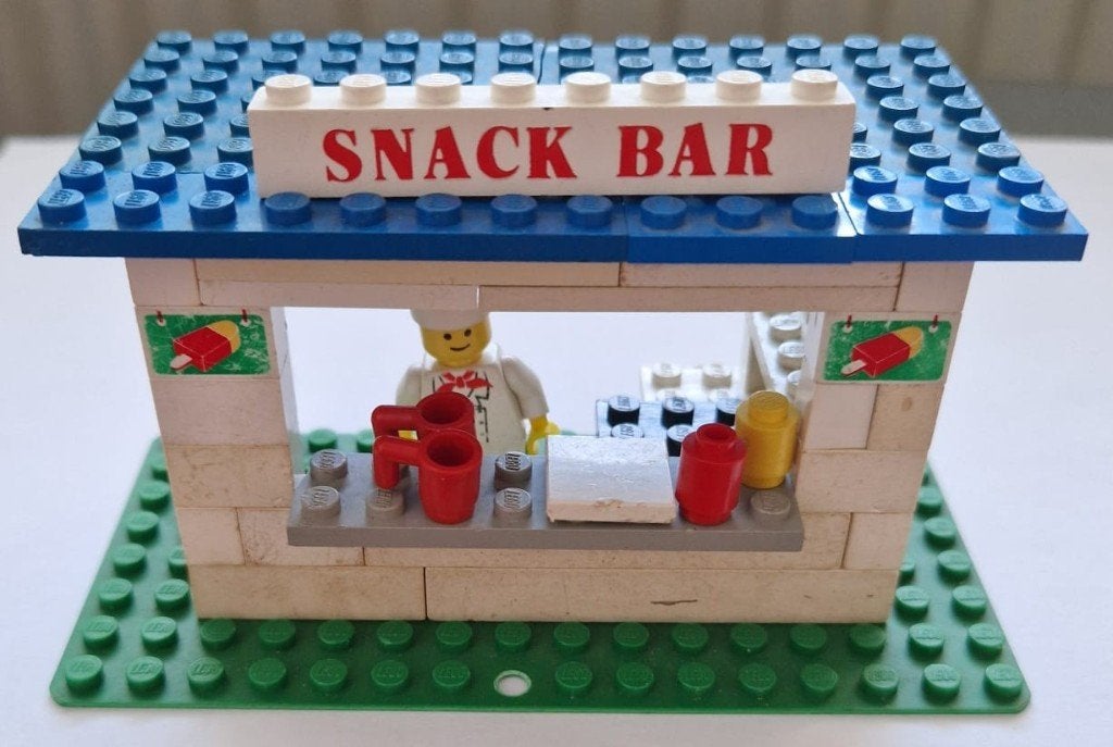 LEGO 675-1 Snackbar uit 1979 niet compleet, Gebruikt, Lego, Ophalen of Verzenden, LEGOLAND