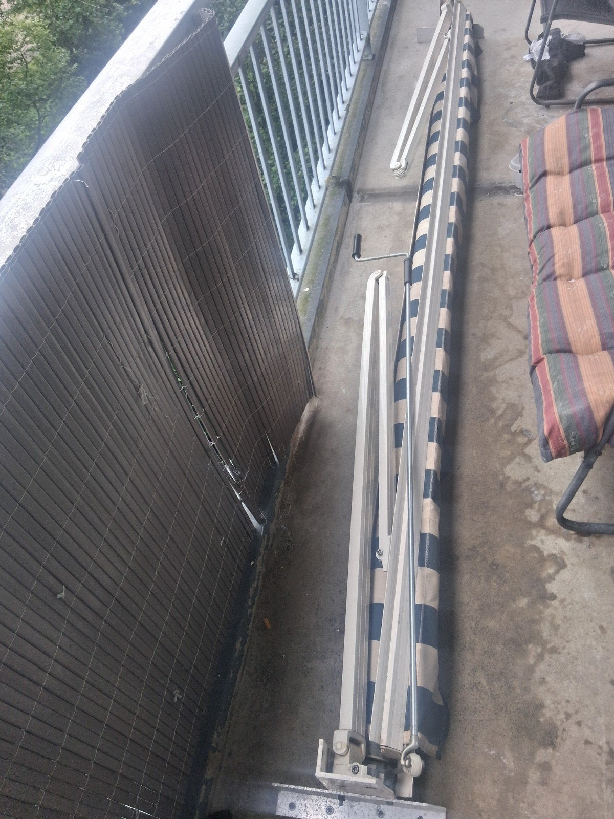 Zonnewerig ,handmatig ,3.52 meter, Ophalen, Zo goed als nieuw, Overige metalen