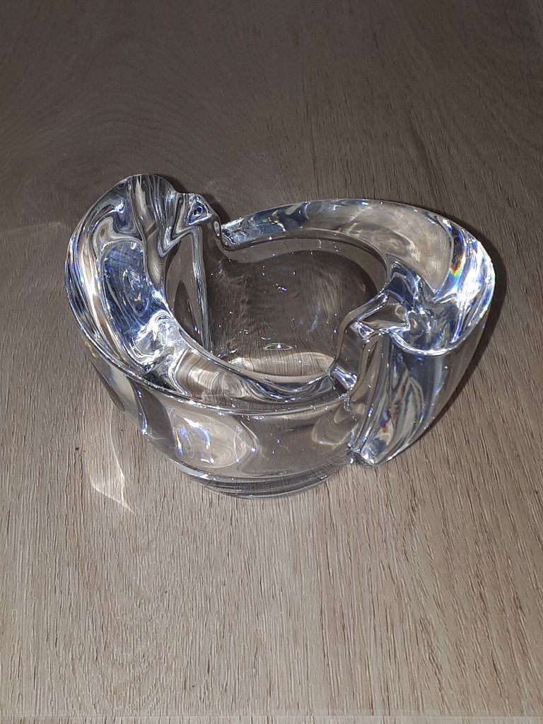 Vintage kristallen waxinelichthouder Amalfi 24% loodkristal, 7 cm, Overige merken, Waxinelichthouder, Ophalen of Verzenden