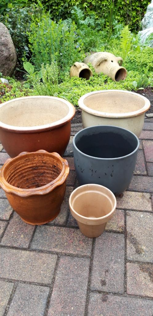 Stenen buiten bloempotten, Tuin en Terras, Ophalen, Steen, Rond, Minder dan 40 cm