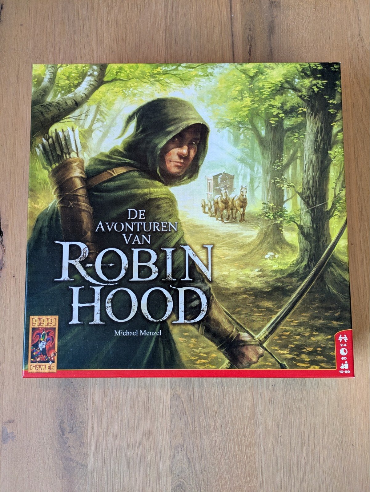 De Avonturen van Robin Hood Bordspel, Een of twee spelers, Ophalen of Verzenden, Zo goed als nieuw, 999 Games