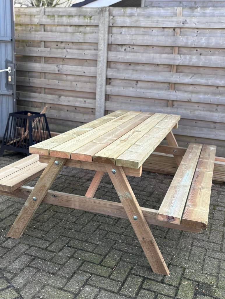 Picknicktafel, Tuin en Terras, Picknicktafels, Nieuw, Rechthoekig, Hout, Ophalen