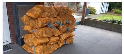 Openhaardhout zowel in kratten als in netten, Tuin en Terras, Minder dan 3 m³, Ophalen of Verzenden