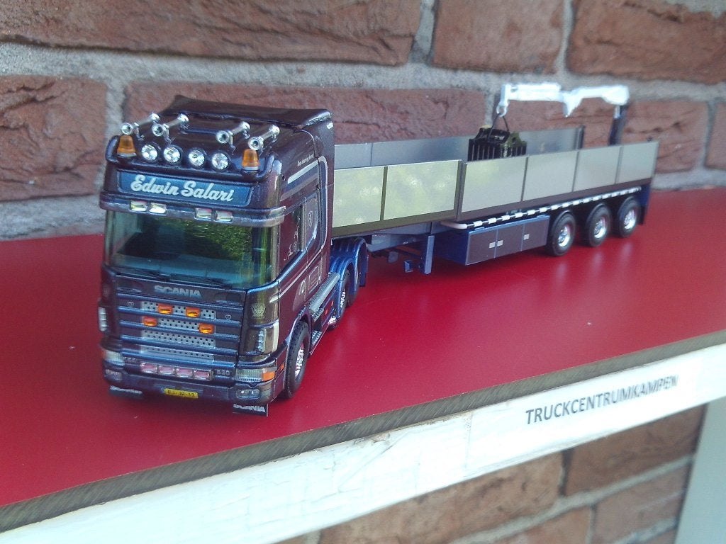 Scania  met  stenen  oplegger  van  Edwin  Salari., Ophalen of Verzenden, Zo goed als nieuw, Bus of Vrachtwagen, Tekno