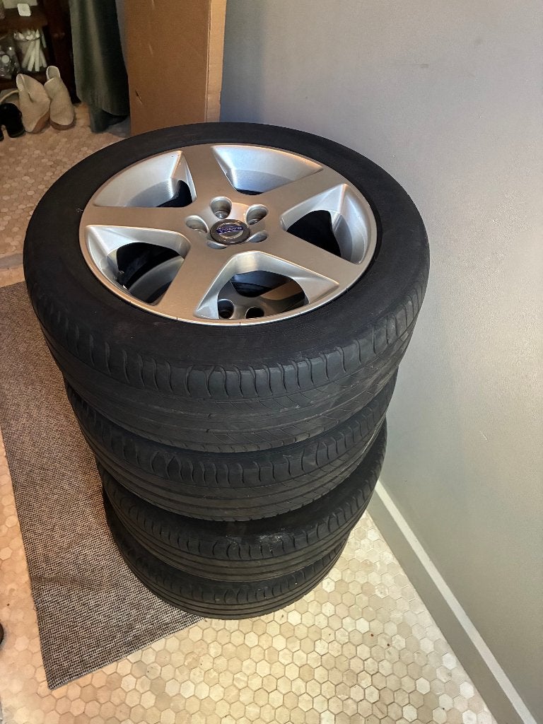 Volvo Canicula velgen 5x108 met Michelin Primacy banden, Ophalen, Gebruikt, Banden en Velgen, 17 inch