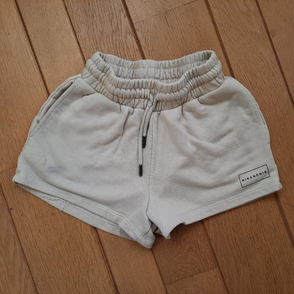 Nik&Nik bermuda beige zand sweat maat 152, Kinderen en Baby's, Kinderkleding | Maat 152, Broek, Nik&Nik, Ophalen of Verzenden