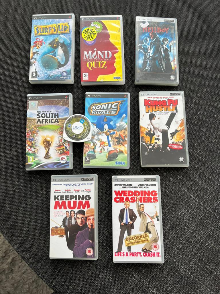 PSP Games & UMD Films: Surf's Up, Sonic Rivals, Hellboy & me, Spelcomputers en Games, Games | Sony PlayStation 1, Avontuur en Actie