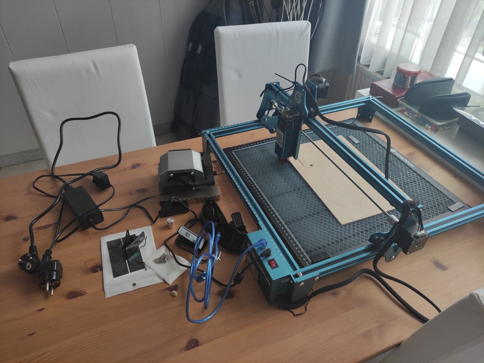 Sculpfun S9 Lasergraveermachine met honingraat en afzuiging, Ophalen, Zo goed als nieuw, Sculpfun