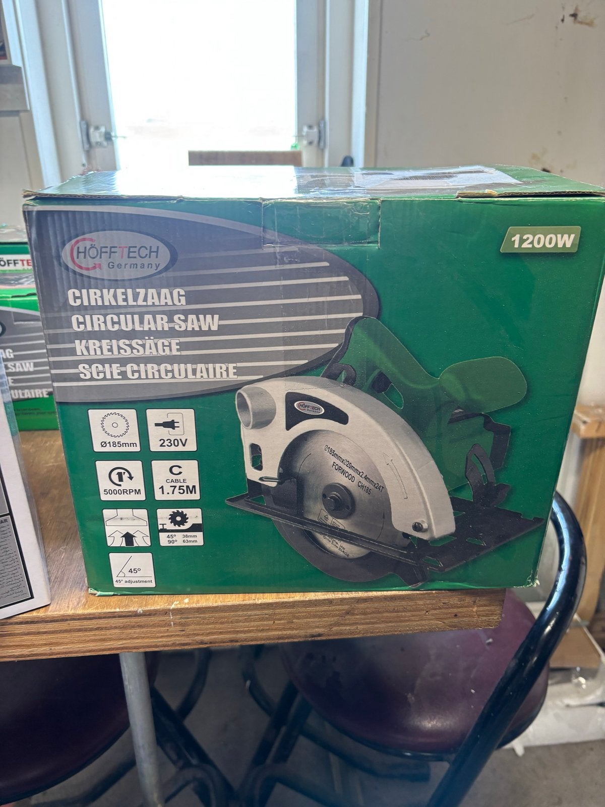 Hoffentech Cirkelzaag en compacte cirkelzaag- Nieuw in doos, Cirkelzaag, Nieuw, Ophalen of Verzenden, 30 tot 70 mm