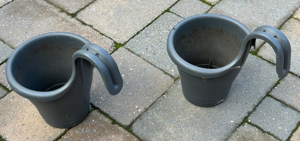 Diverse bloembakken voor op te hangen, Tuin en Terras, Ophalen, Kunststof, Gebruikt, Minder dan 30 cm