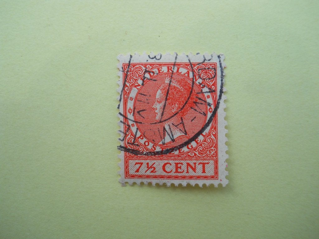 Nederland 1926 Kon.Wilhelmina Nvph.180 Treinpost R'dam-A'dam, Ophalen of Verzenden, T/m 1940, Gestempeld