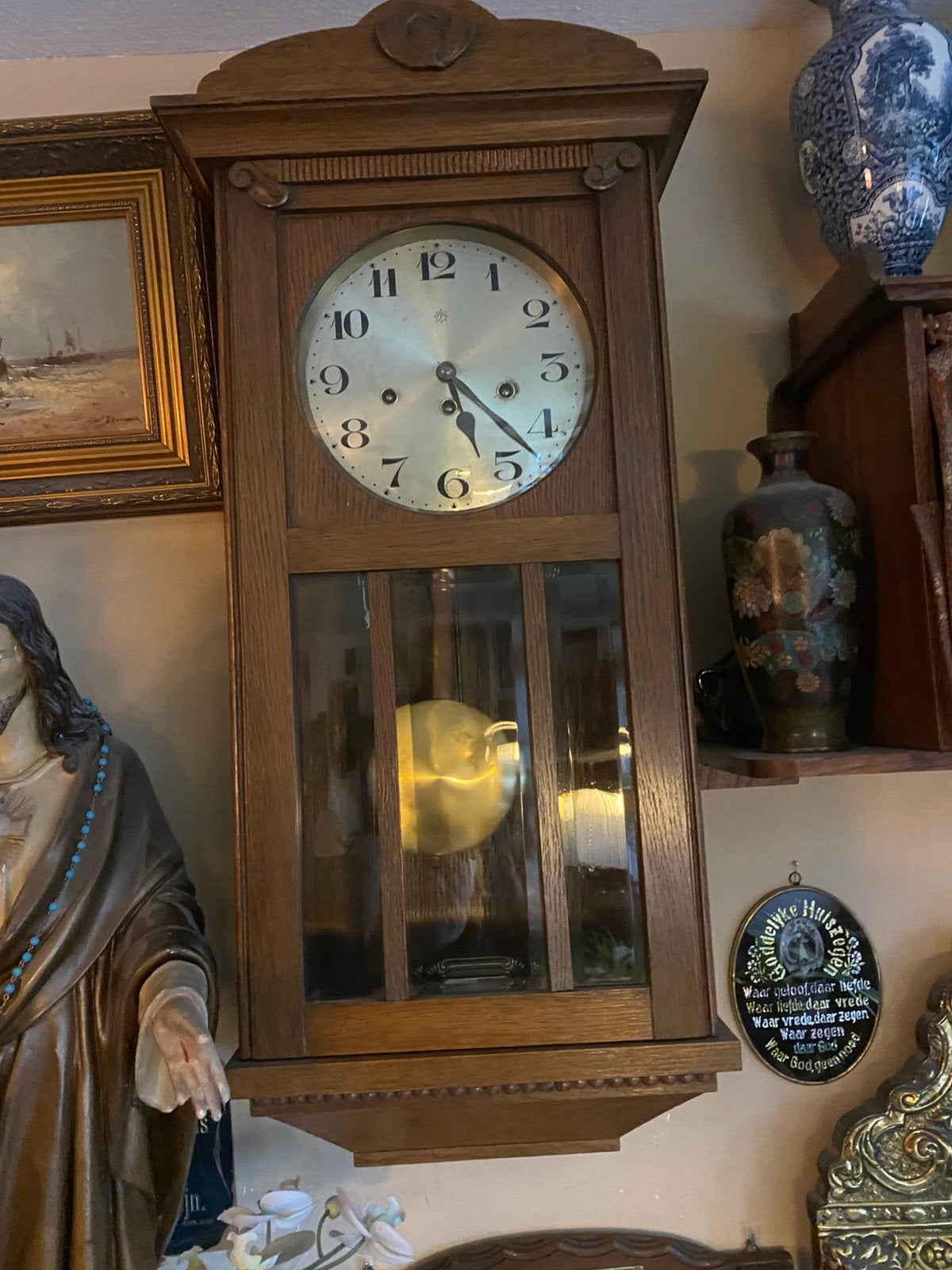 artdeco westminster klok regulateur, Antiek en Kunst, Ophalen of Verzenden