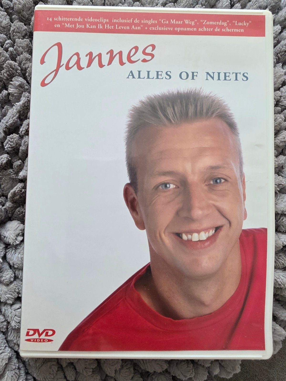 Jannes - Alles Of Niets DVD (Live en Videoclips), Alle leeftijden, Inclusief doosje, Zo goed als nieuw, Ophalen of Verzenden