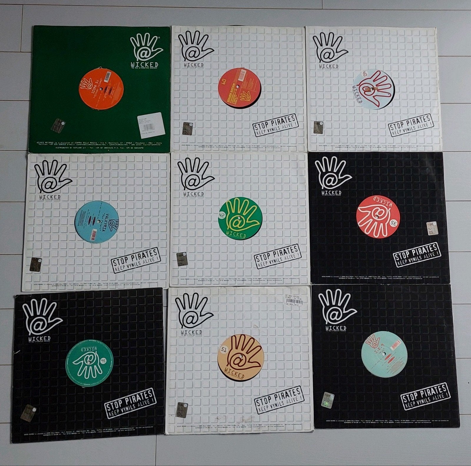 15x Wicked Records Italian Hardstyle vinyl 2003-2006, Ophalen, Gebruikt, 12 inch