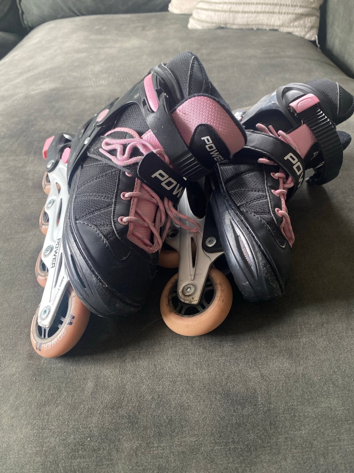 Verstelbare inline skates - Maat 34-37 - Zwart/Roze, Ophalen of Verzenden, Verstelbaar, Gebruikt, Kinderen