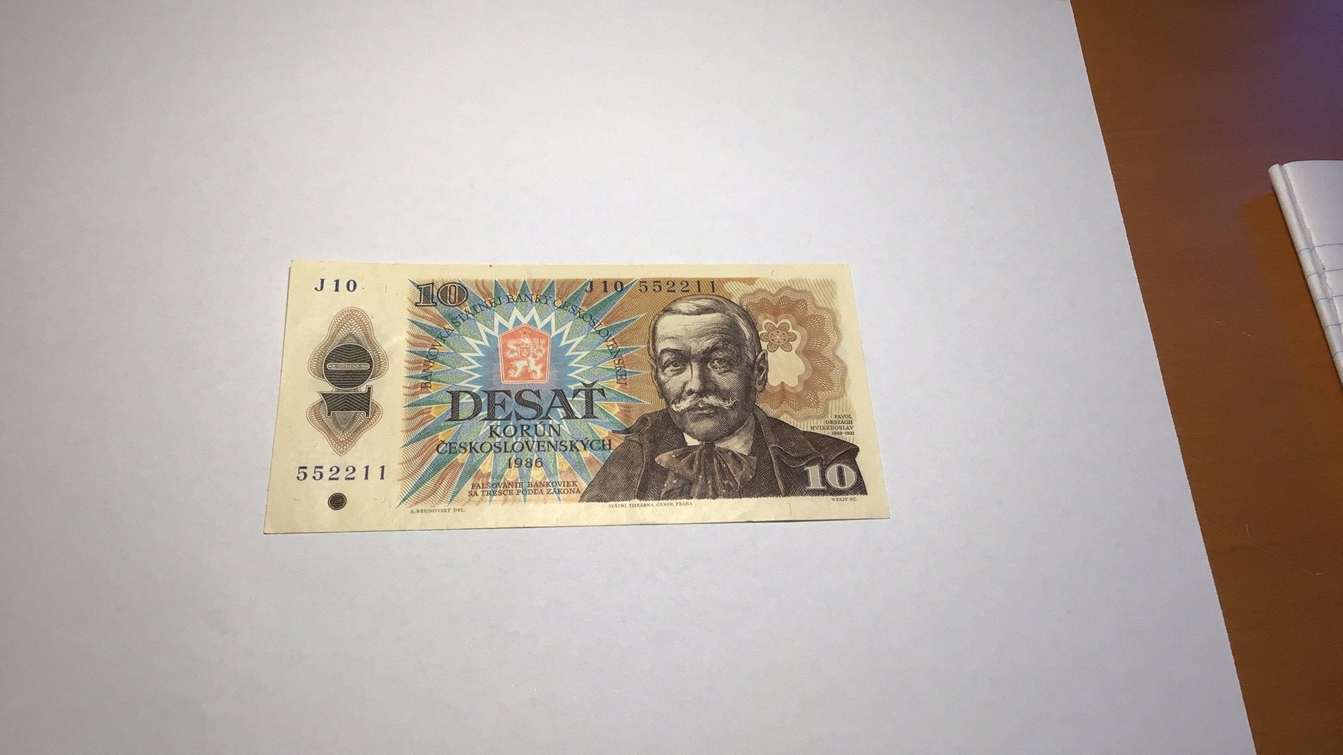 Bankbiljet 10 korun Tsjechoslowakije. Twee stuks., Ophalen of Verzenden, Overige landen, Los biljet