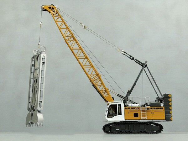 Gezocht!! Liebherr HS 855 of HS 8100, rupsband, Hobby en Vrije tijd, Modelauto's | 1:50, Ophalen of Verzenden, Zo goed als nieuw