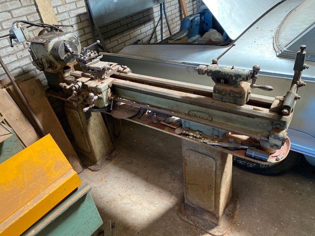 Oude draaibank Denham, Ophalen, Gebruikt, Metaaldraaibank, 500 tot 1000 mm