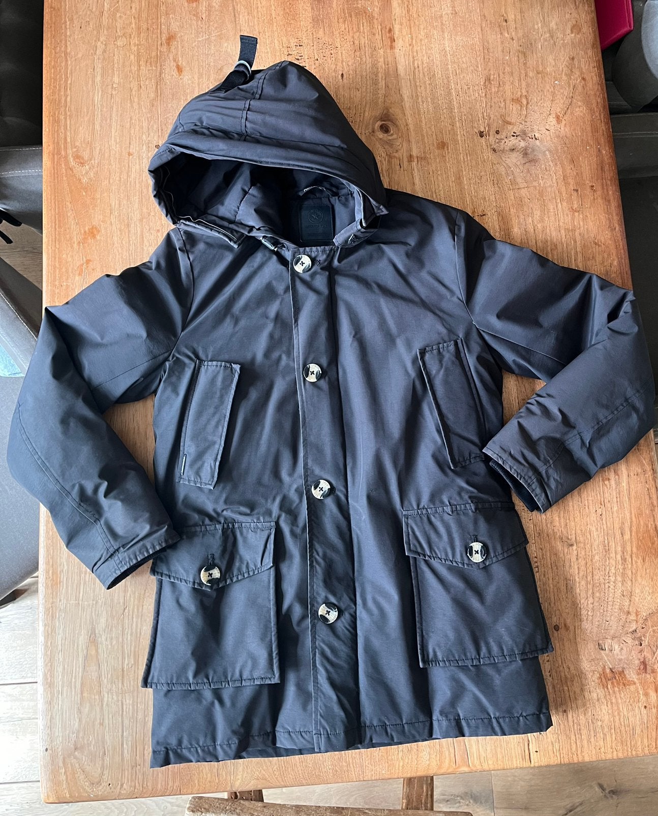 Airforce winterjas donkerblauw, Ophalen of Verzenden, Zo goed als nieuw, Meisje, Jas