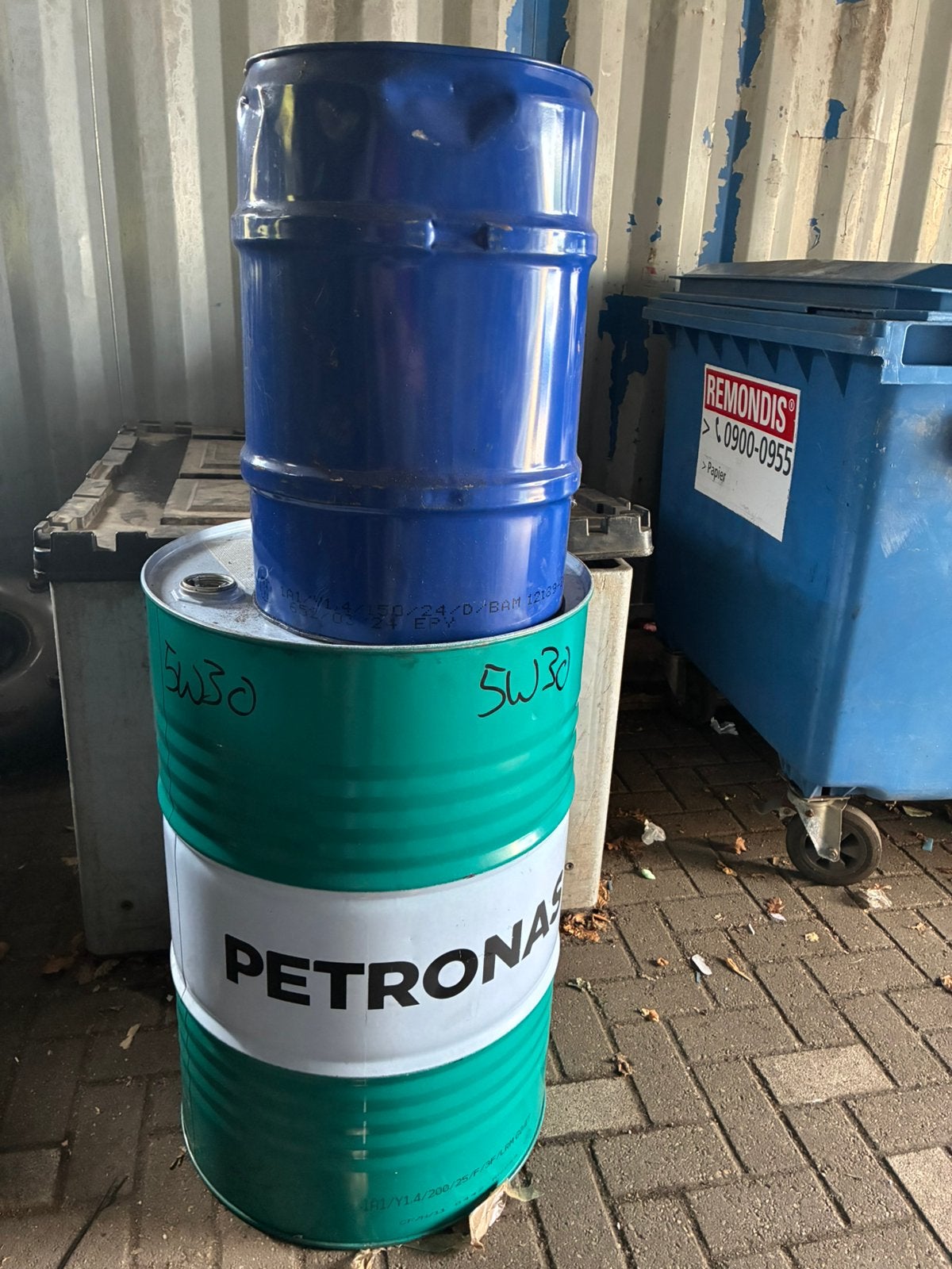 Olievat oliedrum vuurkorf vuurton 120L 60L, Ophalen, Gebruikt, Vuurton