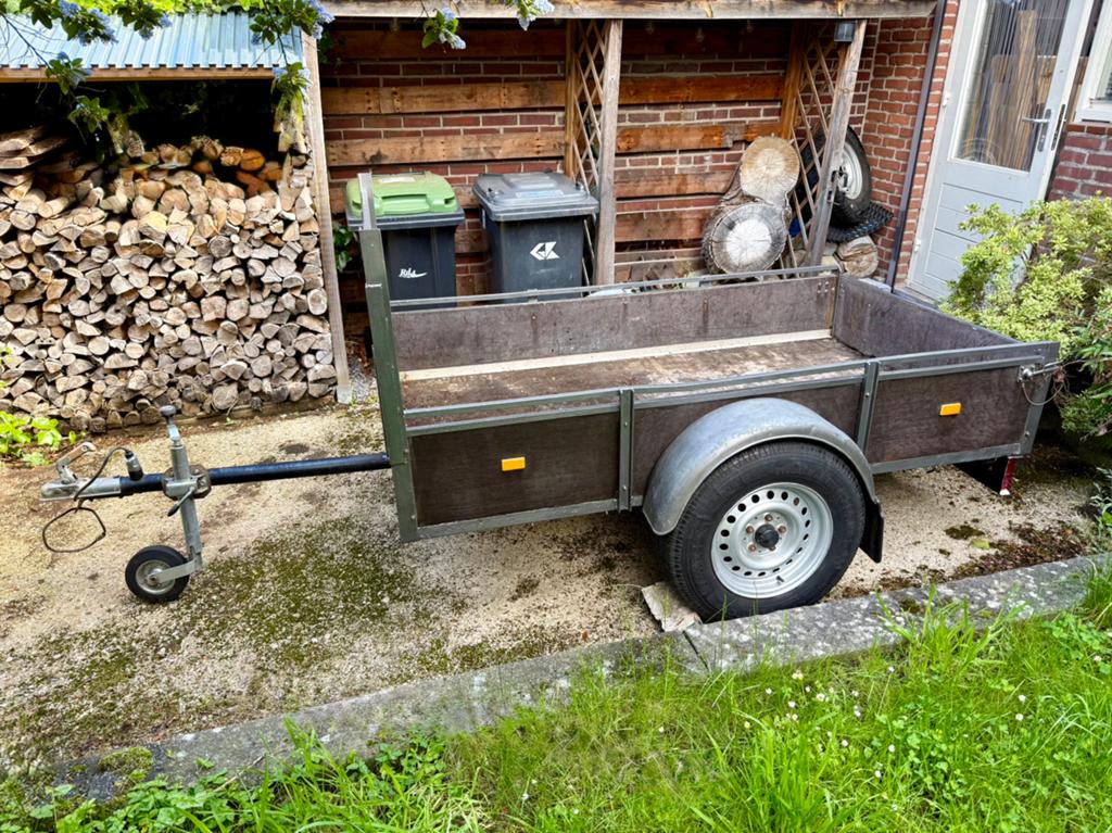 Stevige Enkelassige Aanhanger /Aanhangwagen, Ophalen, Zo goed als nieuw