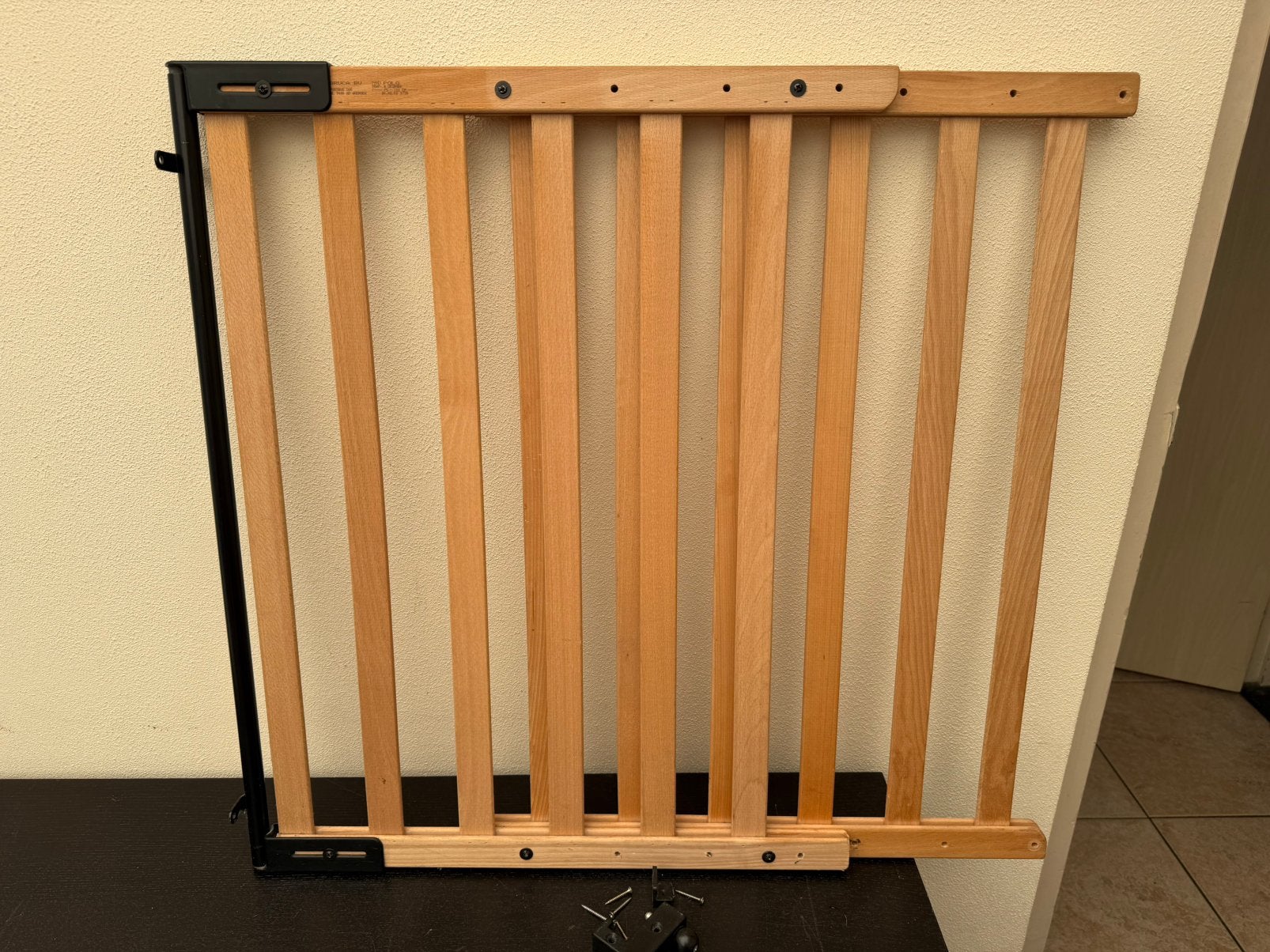Bruca Polo houten verstelbaar traphekje incl bevestiging, Kinderen en Baby's, Ophalen, 100 tot 115 cm, Zo goed als nieuw, Schroefhekje