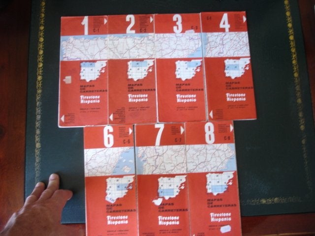 Landkaarten, Spanje, Frankrijk en Italië, serie voor weinig!, Gelezen, Spanje, Diverse auteurs, Ophalen of Verzenden