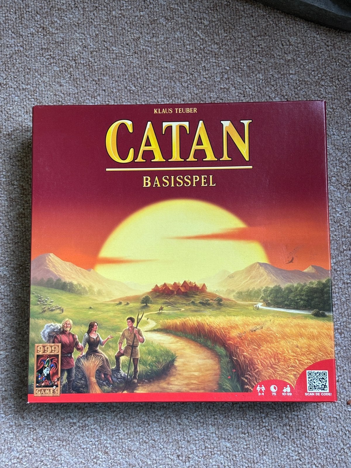 Catan Basisspel - Strategisch Bordspel voor het hele gezin, Drie of vier spelers, Ophalen, Zo goed als nieuw