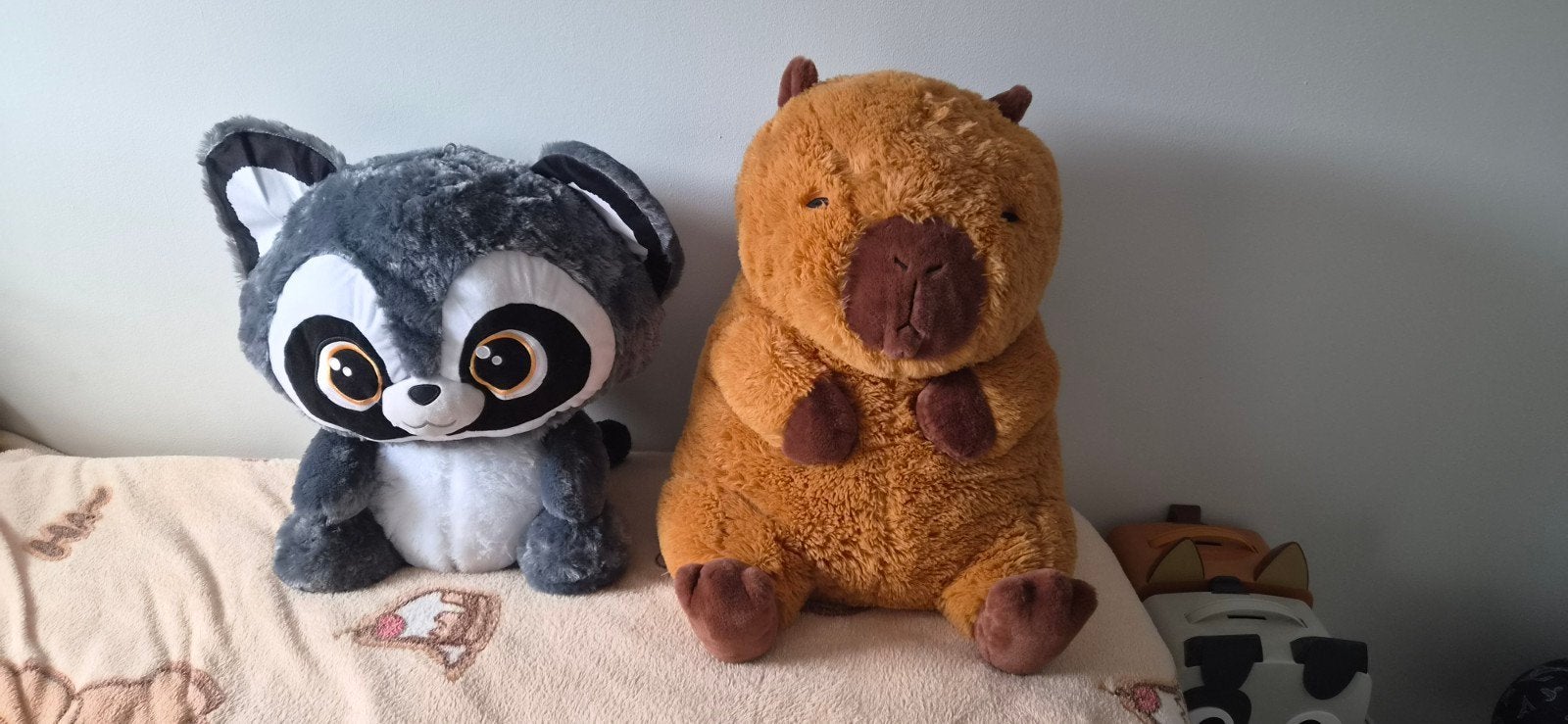 Leuke wasbeer en capybara knuffels, Ophalen, Overige typen, Grijs, Zo goed als nieuw
