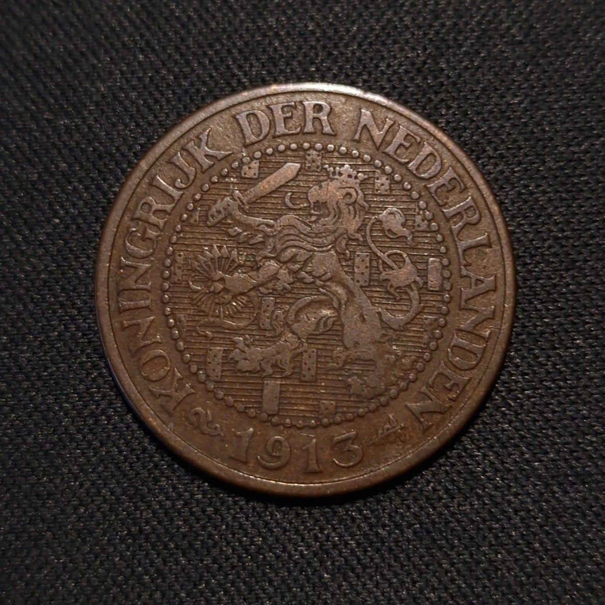 2 1/2 cent 1913, Verzenden, Koningin Wilhelmina, Losse munt