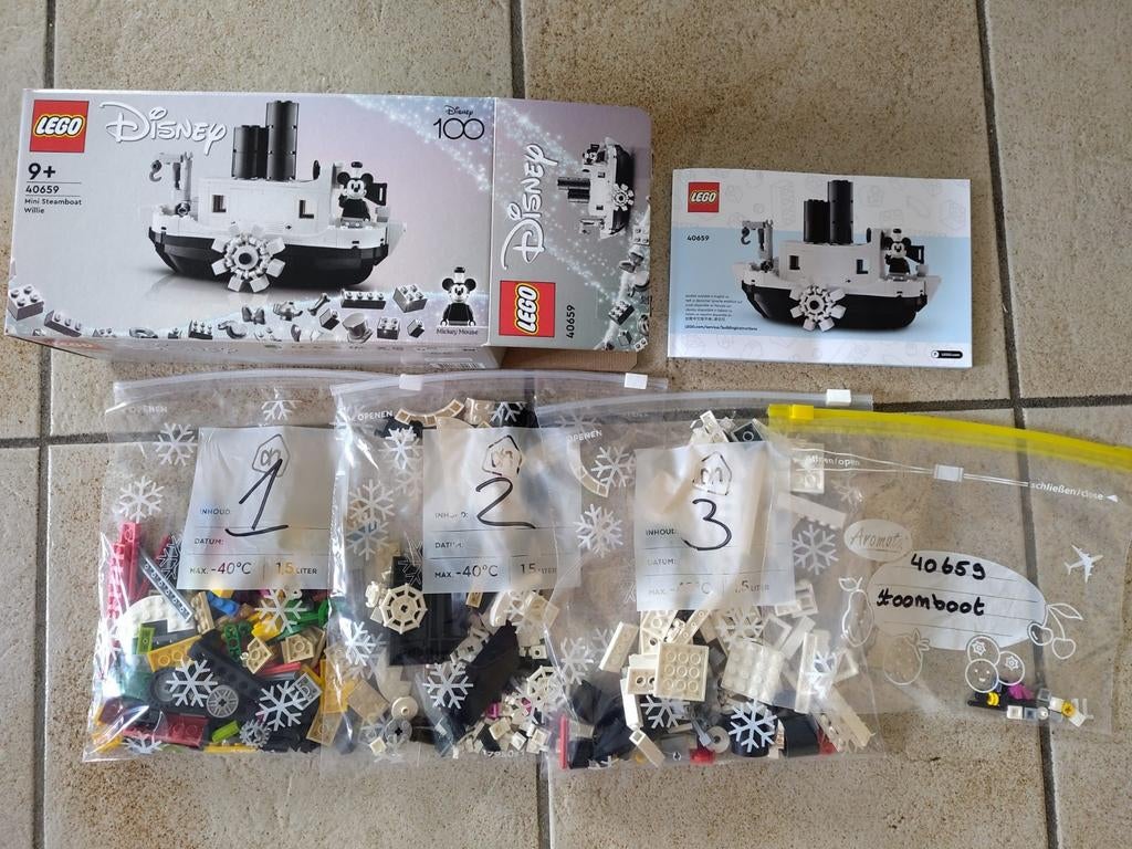 Lego mini stoomboot willy 40659, Ophalen, Zo goed als nieuw, Complete set, Lego