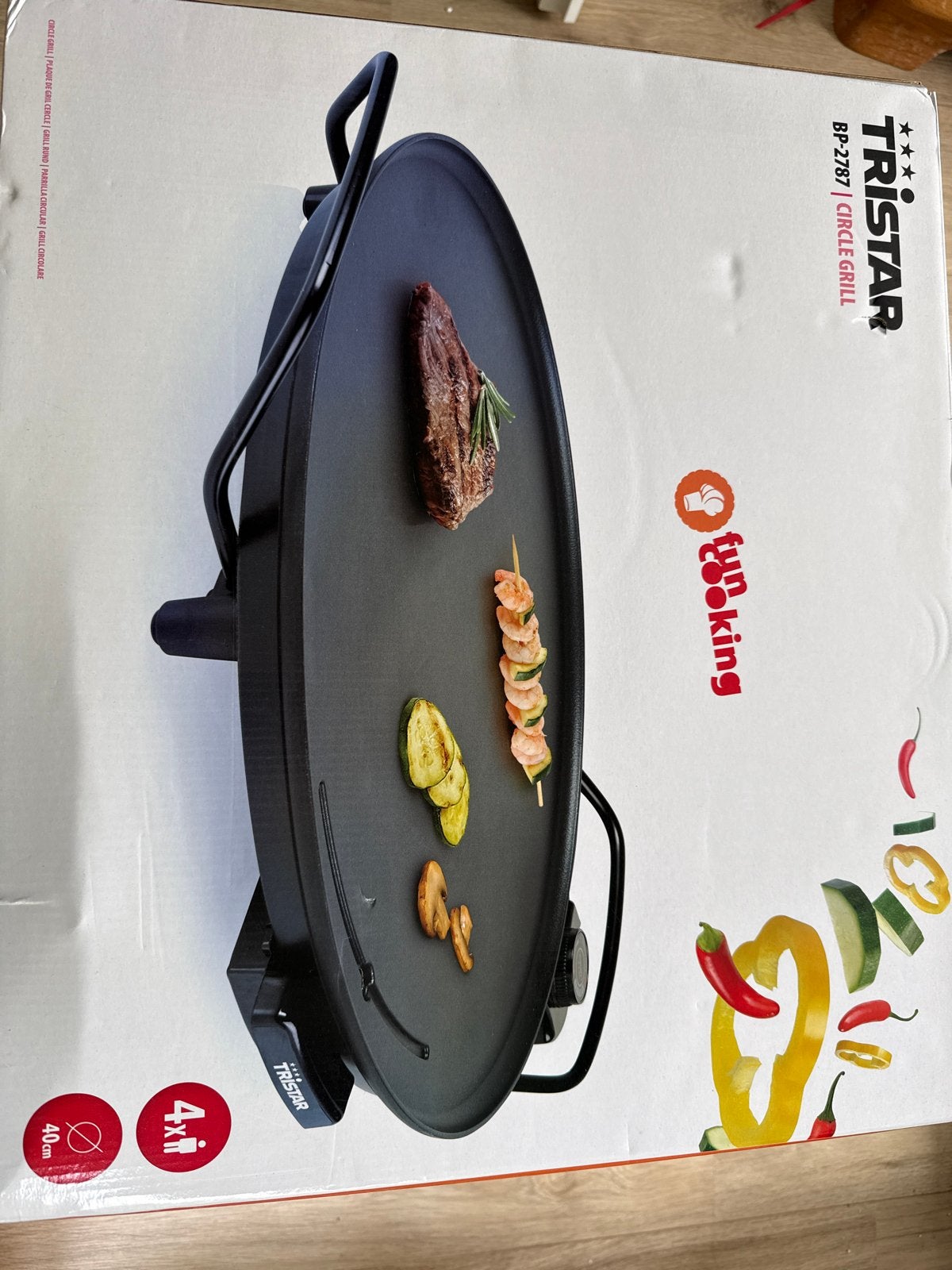 Tristar BP-2787 Circle Grill - Nieuw in doos, Ophalen of Verzenden, Nieuw, Tafelgrill