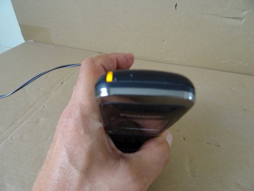Panasonic thuis telefoon draadloze telefoon met basisstation, Telecommunicatie, 1 handset, Gebruikt, Onbekend, Stralingsarm