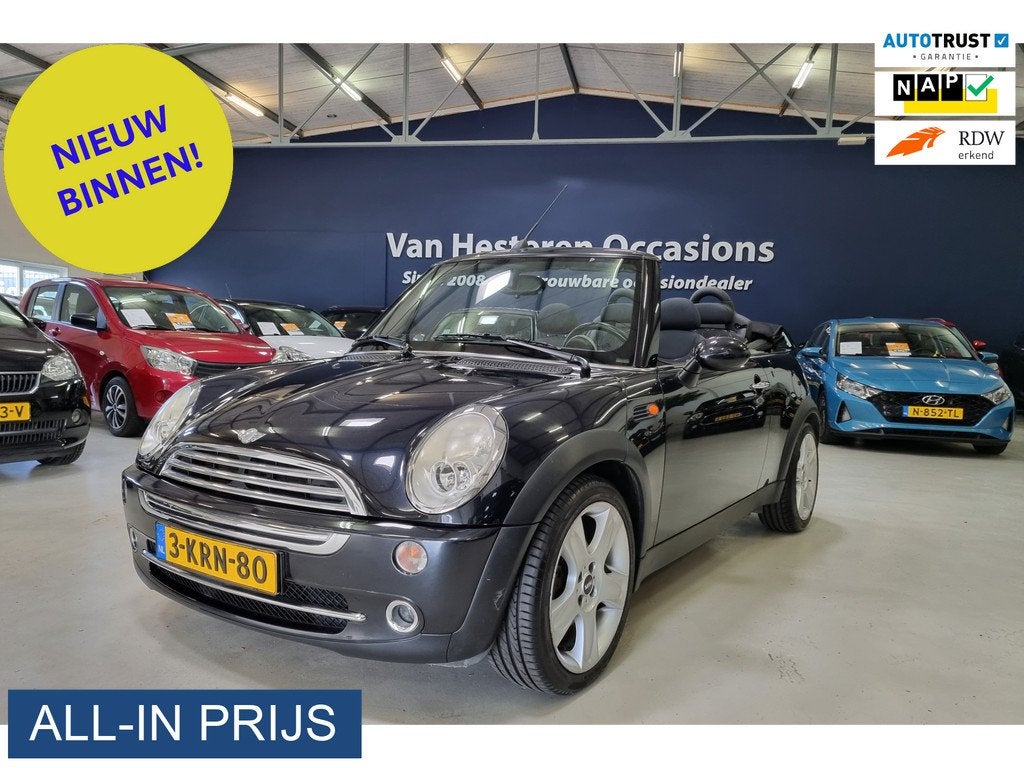 MINI Cabrio 1.6 Cabrio ✅LEUKE AUTO ✅NIEUWE APK, Auto's, Mini, Bedrijf, Te koop, Cabrio, ABS, Airbags, Airconditioning, Alarm, Centrale vergrendeling