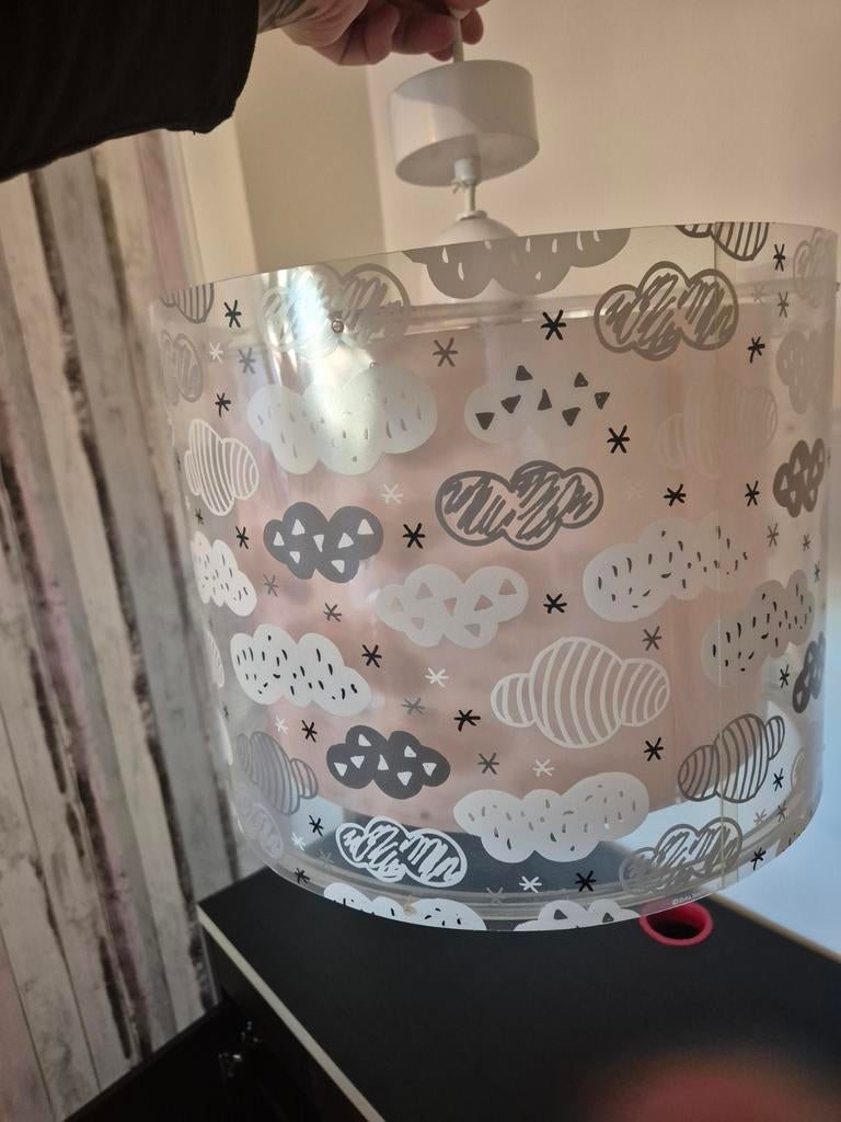 Wolken plafond lamp, Kinderen en Baby's, Kinderkamer | Inrichting en Decoratie, Ophalen of Verzenden, Zo goed als nieuw, Lamp