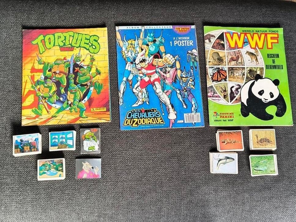 3 Panini albums jaren 80, Ophalen, Gebruikt, Meerdere stickers