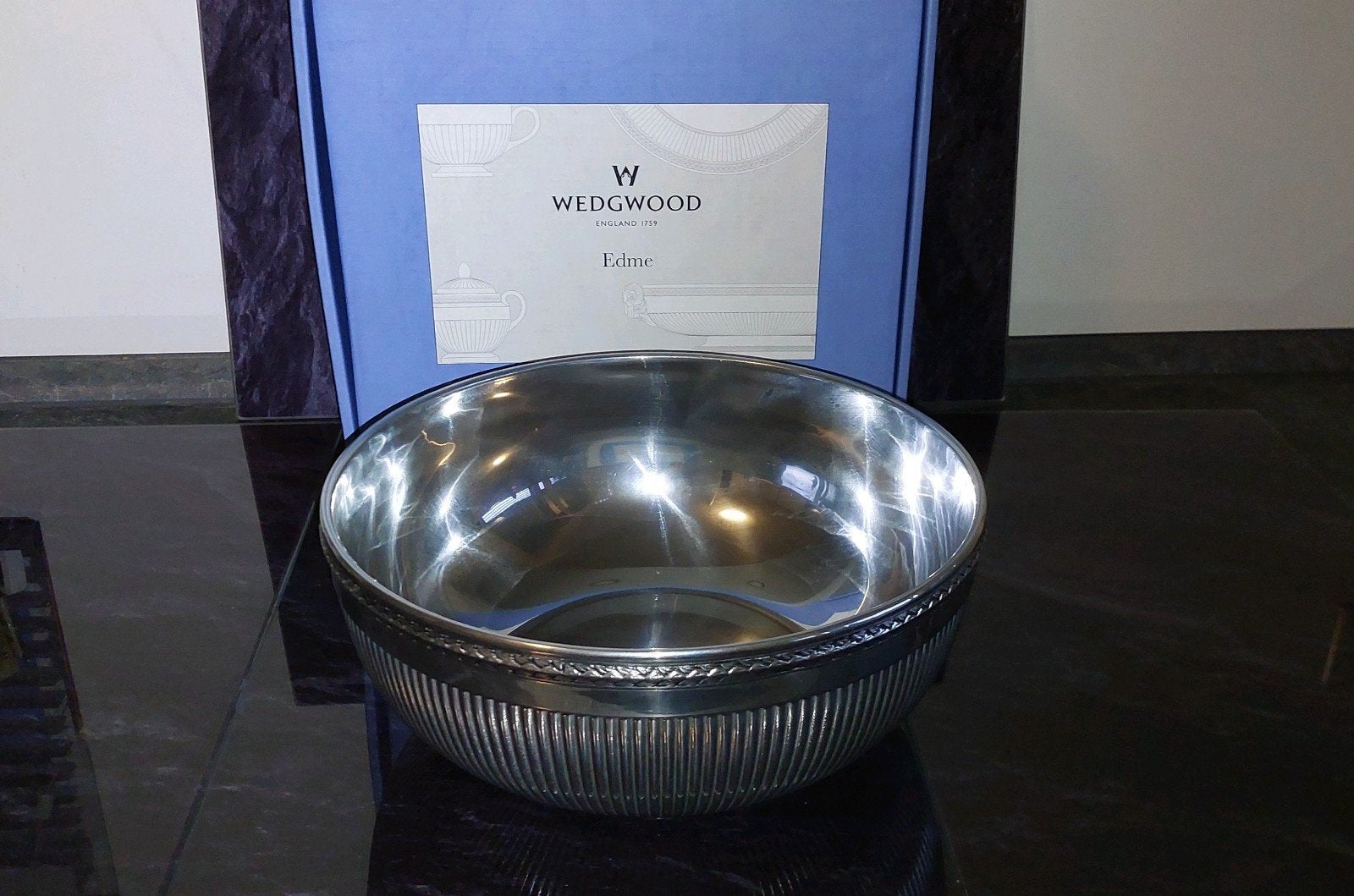 Uniek exemplaar! Wedgwood Edme metal hollowware saladeschaal, Ophalen, Overige materialen, Klassiek, Nieuw