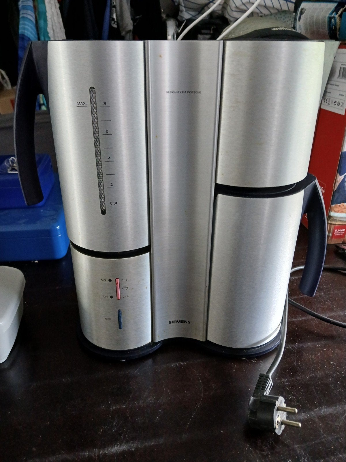 Design by f.a.porsche Siemens koffiezetapparaat, Ophalen, Afneembaar waterreservoir, Koffiemachine, Gemalen koffie