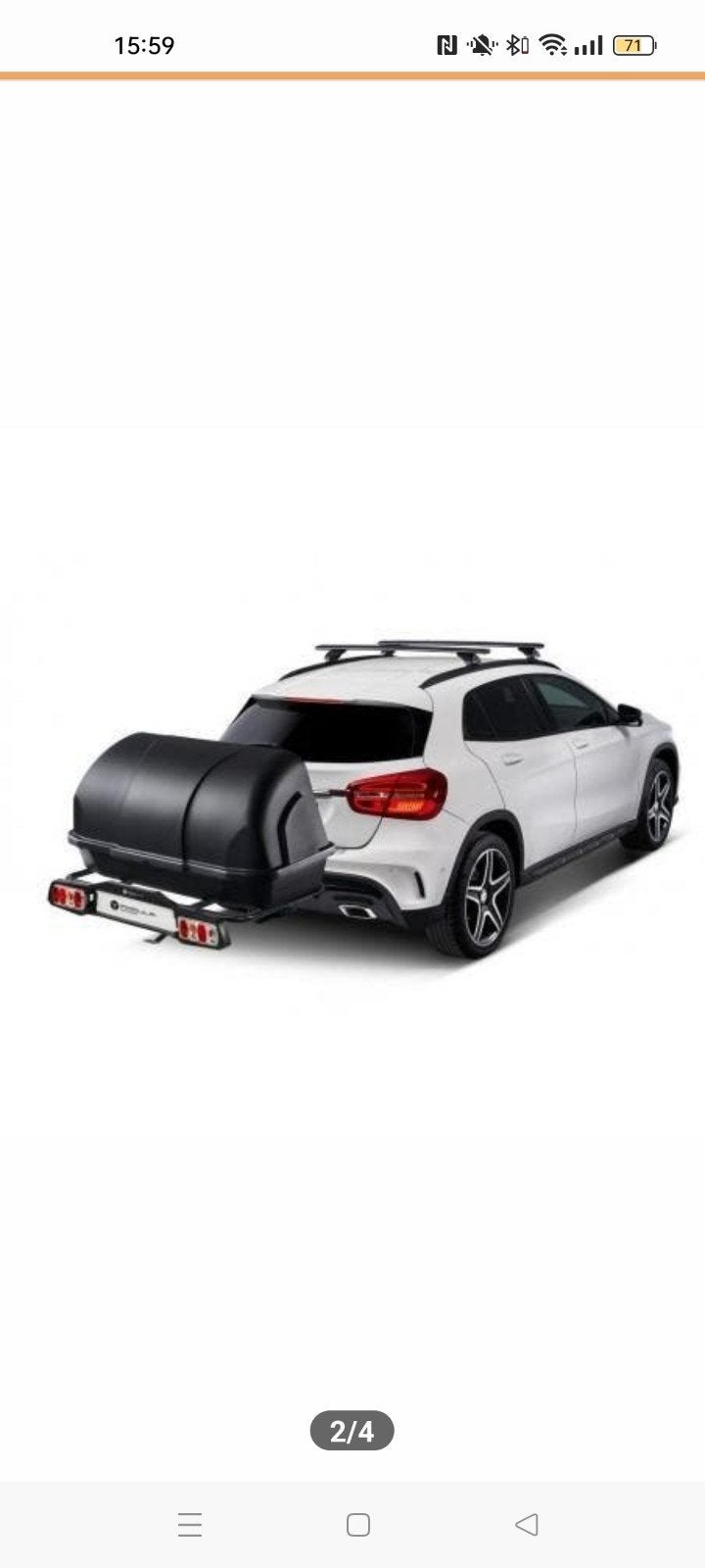trekhaak koffer 400 liter, kantelbaar, te huur, Auto diversen, Ophalen, Zo goed als nieuw