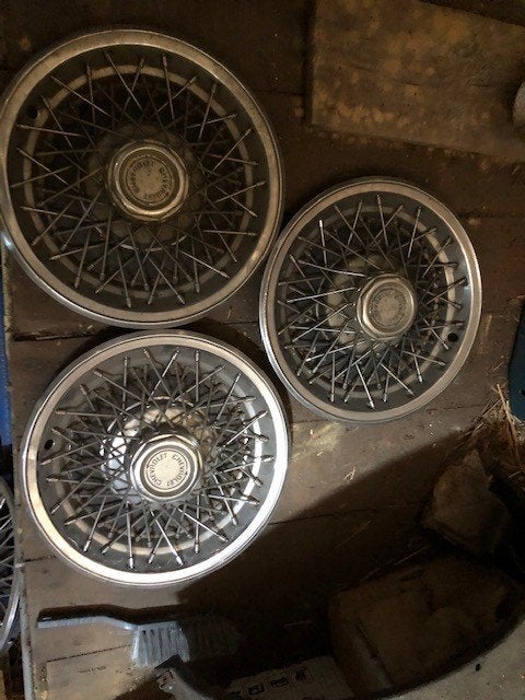 3x Spaak wieldoppen Chevrolet, 14", jaren 70, Ophalen of Verzenden, Gebruikt