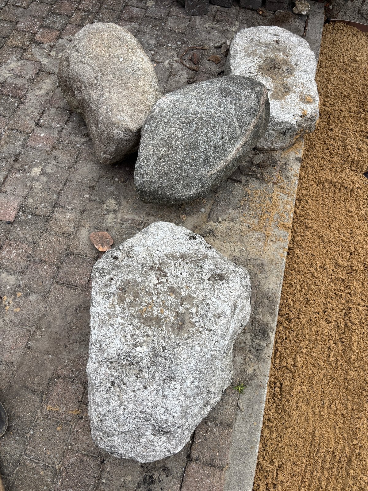 Grote natuurstenen keien voor tuin of landschap, Tuin en Terras, Grind, Keien en Split, Ophalen, Gebruikt, Graniet, Kei