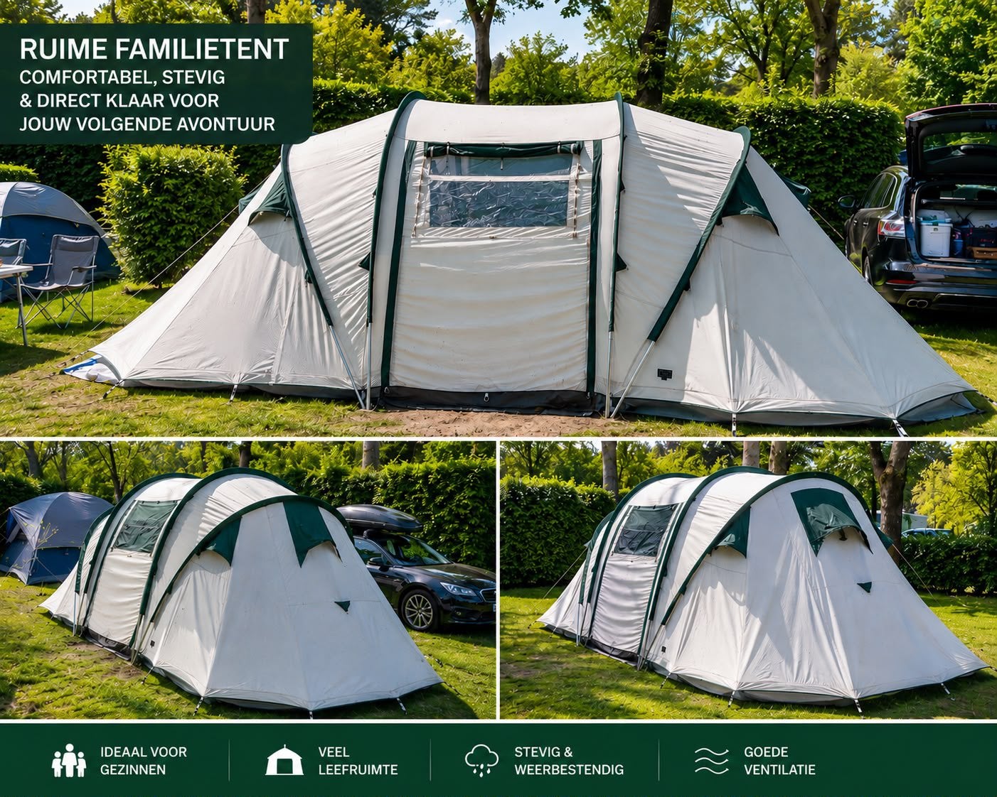 Ruime 6-persoons familietent - Active Leisure Canyon 6, Ophalen, Gebruikt, Tot en met 6