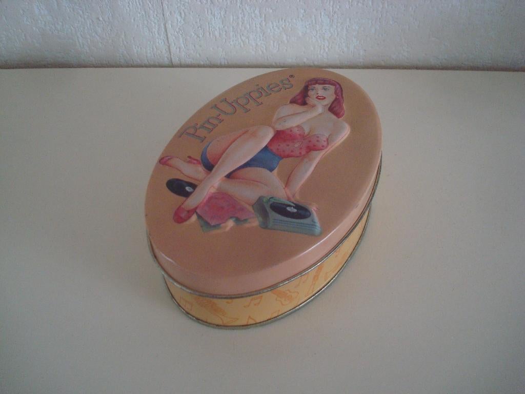 Ovaal blik retro, Ophalen of Verzenden, Zo goed als nieuw, Overige