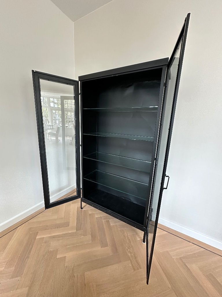 Metalen kast, Ophalen, Gebruikt, 50 tot 100 cm, Glas