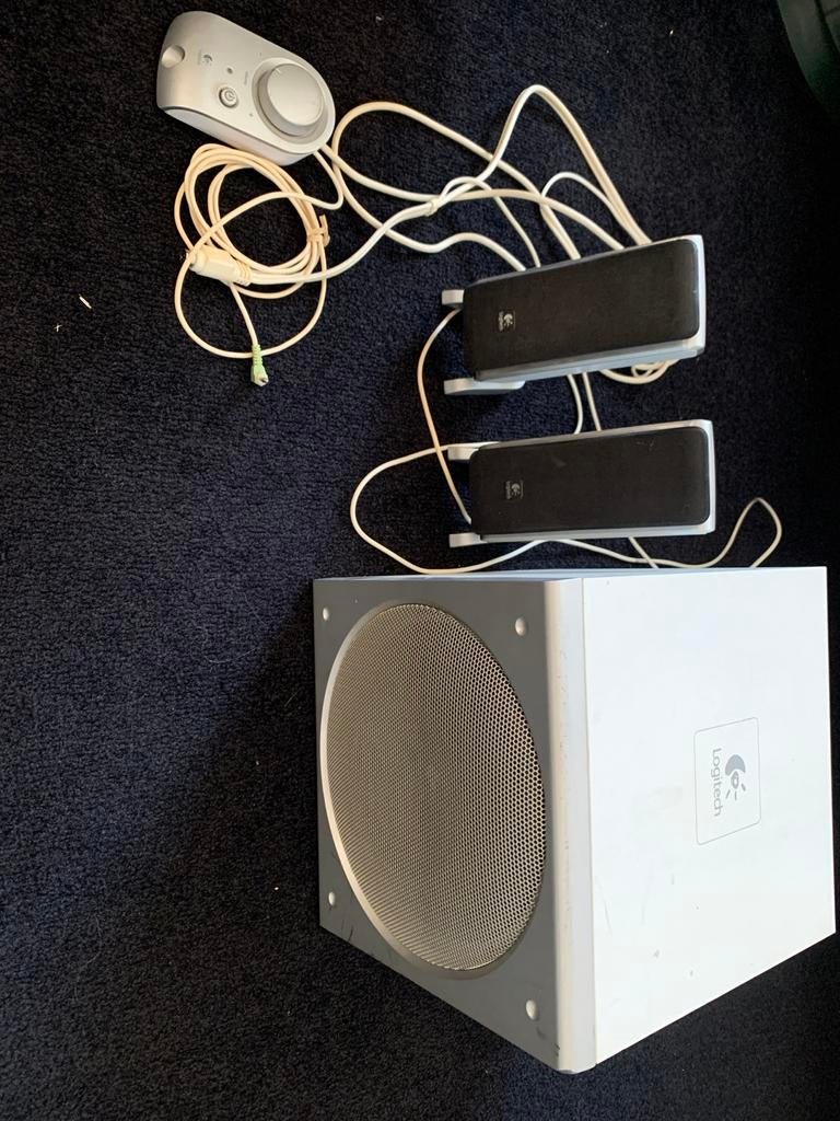 Logitech Z3 2.1 Luidsprekerset met Subwoofer, Computers en Software, Pc speakers, Gebruikt, Audiokanaal 2.1, Ophalen of Verzenden